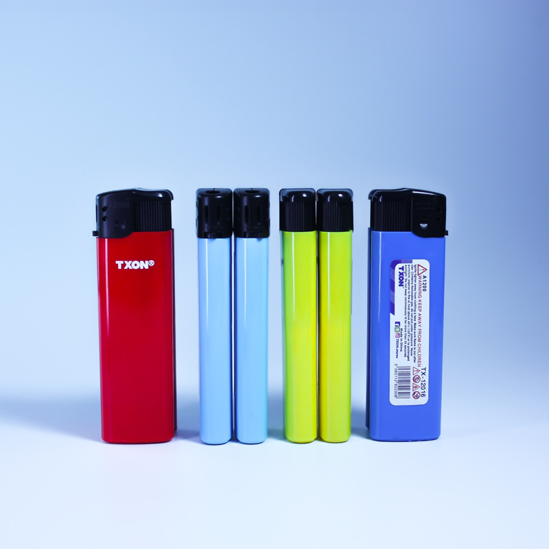 FH-608 cheap disposable electronic gas cigarette plastic piezo custom lighter