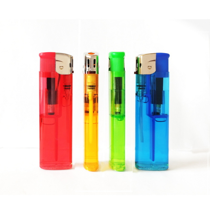 Color transparent electronic cigarette gas pocket lighter