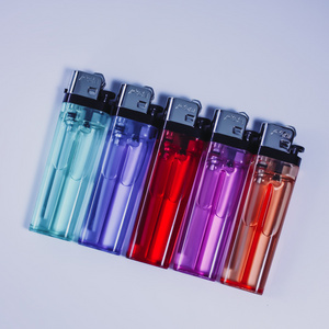 latest customized household disposable plastic butane gas kitchen lighter