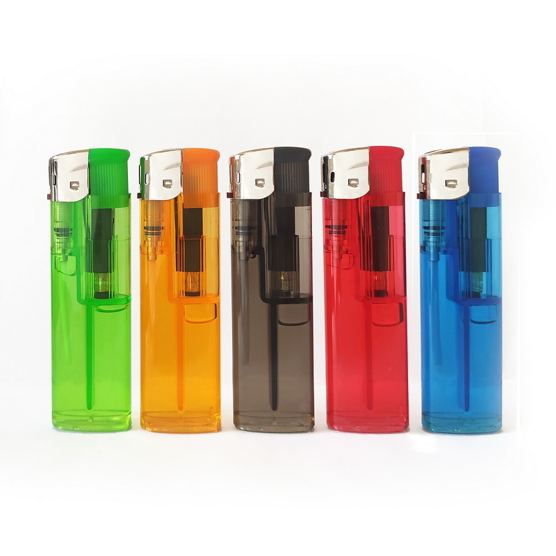 Color transparent electronic cigarette gas pocket lighter