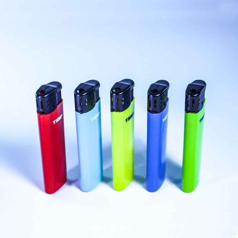 FH-608 cheap disposable electronic gas cigarette plastic piezo custom lighter