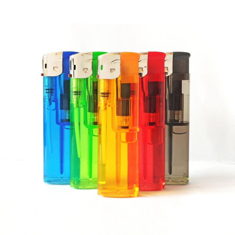 Color transparent electronic cigarette gas pocket lighter