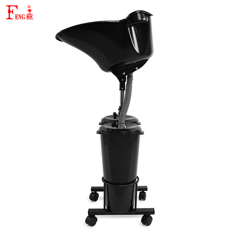 T0142-C Professional Salon furniture adjustable  portable hair shampoo basin bowl sink with wheels