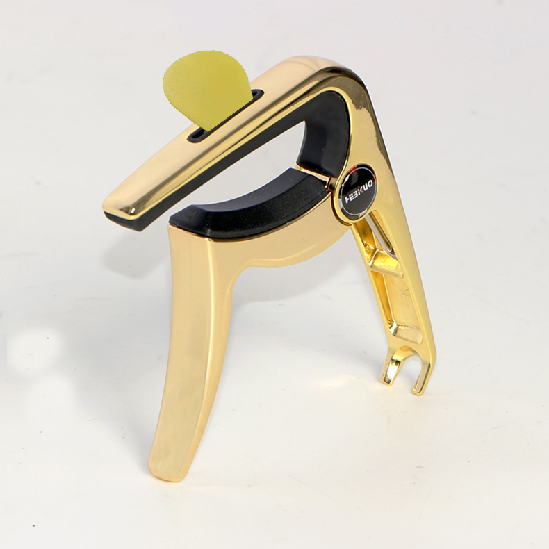 BDJ-59 Wholesale High Quality 3 in 1 Zinc Alloy Capo Guitar Capo for Acoustic and Electric Guitars with  3 Picks