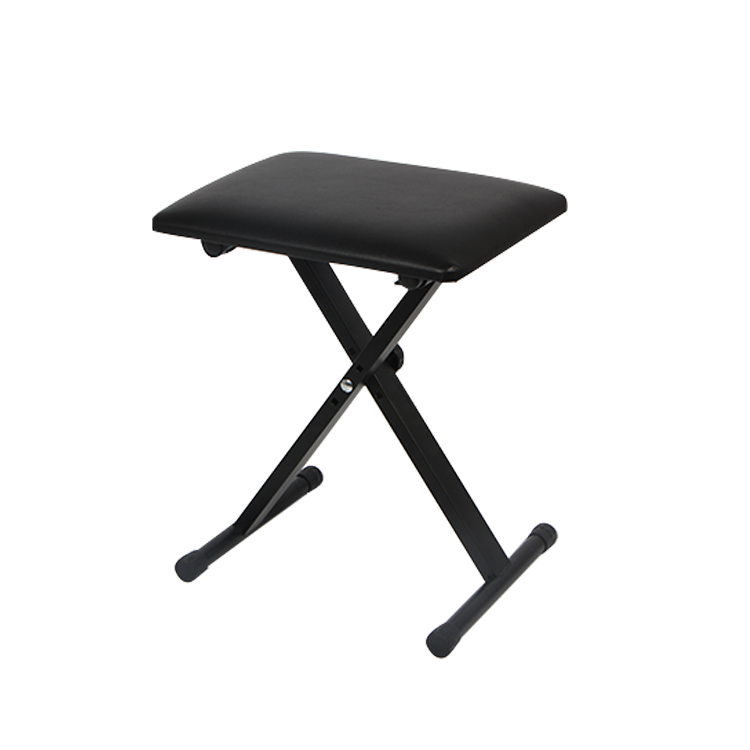 China low price iron Folding Keyboard Stool  Comfortable leather and sponge piano bench