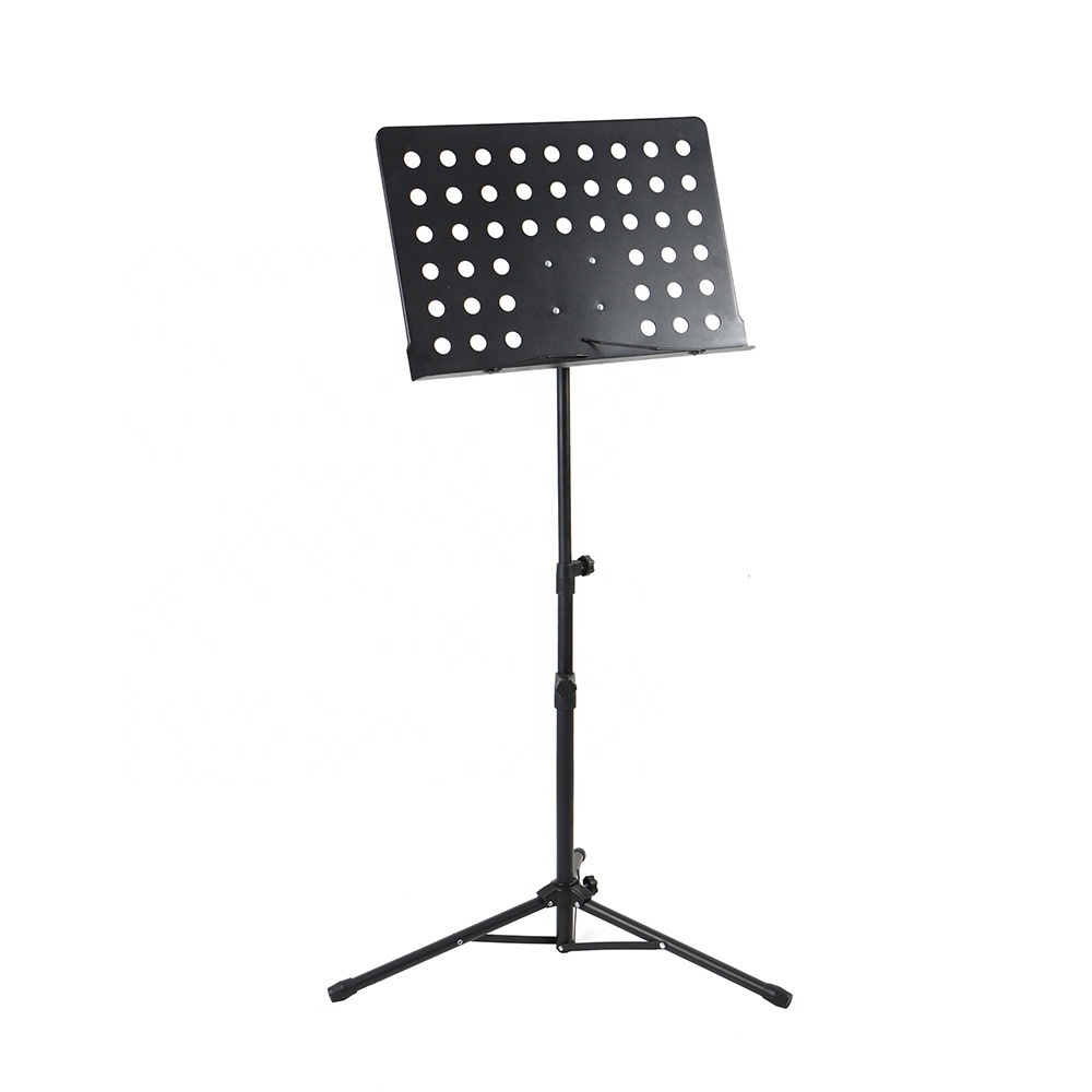 Wholesale Durable  P-06 Aluminum Alloy Black Tripod Folding Orchestra Sheet Music Stand Music Book Stand