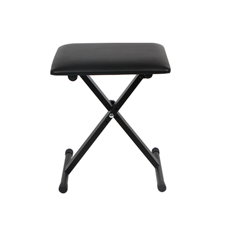 China low price iron Folding Keyboard Stool  Comfortable leather and sponge piano bench