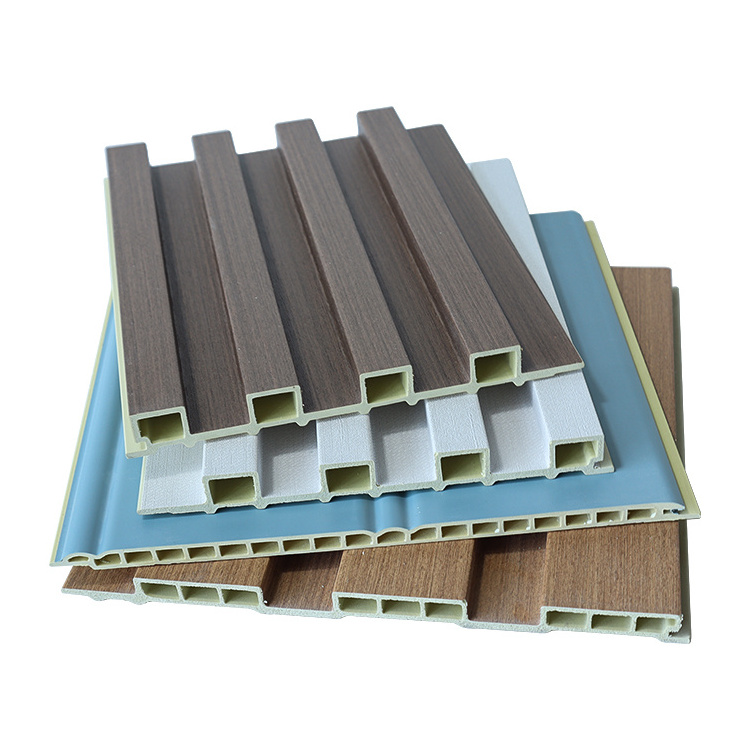 eco wpc board manufacturers indoor interior decoration wood plastic composite PVC Coating Cladding Fluted wpc wall panels