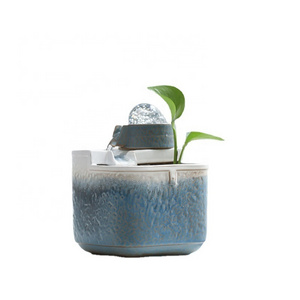 Simple gift modern transfer ball fountain water features fortune Mini Indoor Tabletop Decorative Ceramics Water Fountain