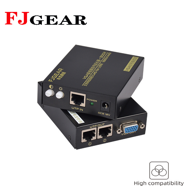 FJGEAR 1 pair VGA Extender up to 300m VGA adapter over IP vga extender cat5/5e audio and video signal transmission extender