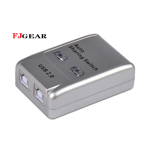 FJGEAR hot selling  durable and high quality  2 computer share 1 printer device usb 2.0 auto sharing switch