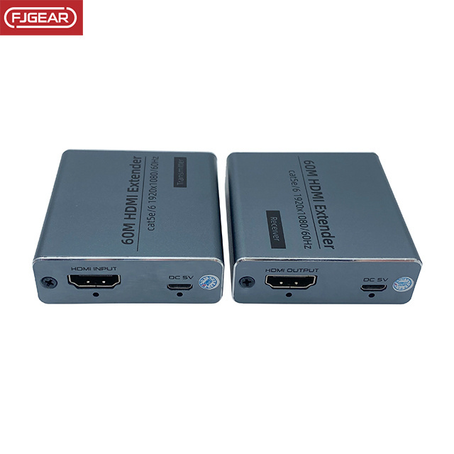 FJ-HD60 Fjgear 60m hdmi extender 1920*1080p/60hz with a cat 5e / 6 line extension of the HD hdmi signal to 60 meters