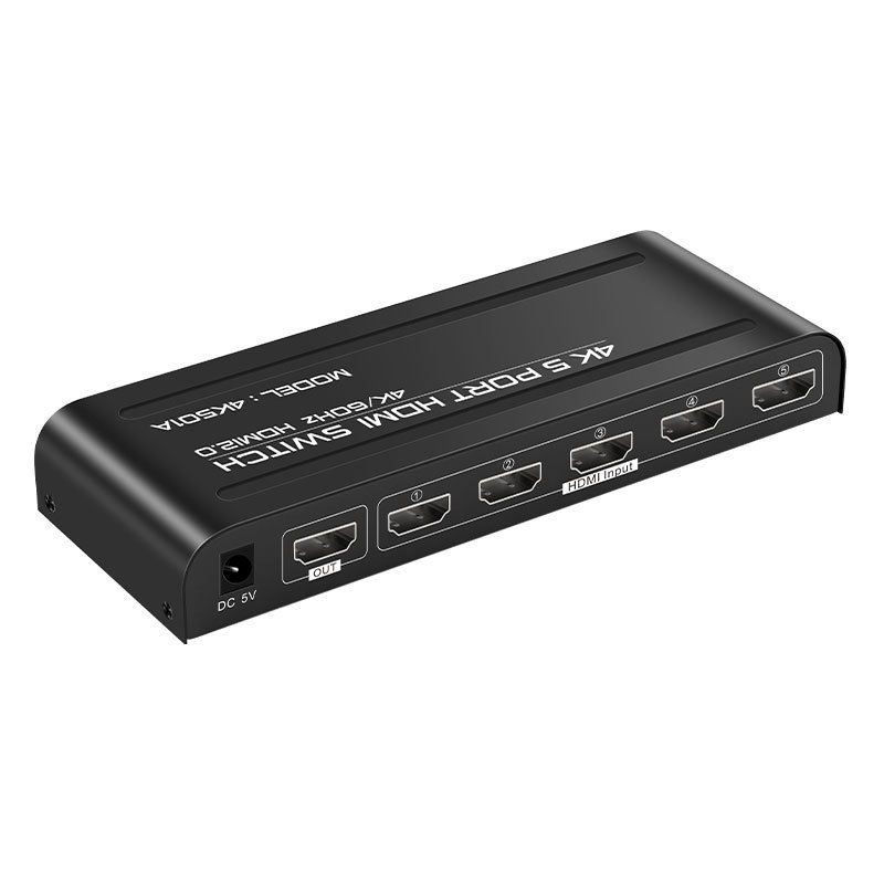 FJ-4K501i Fjgear 5 port hdmi1.4 HD video switcher 4K five devices switch freely 60Hz witch remote controller