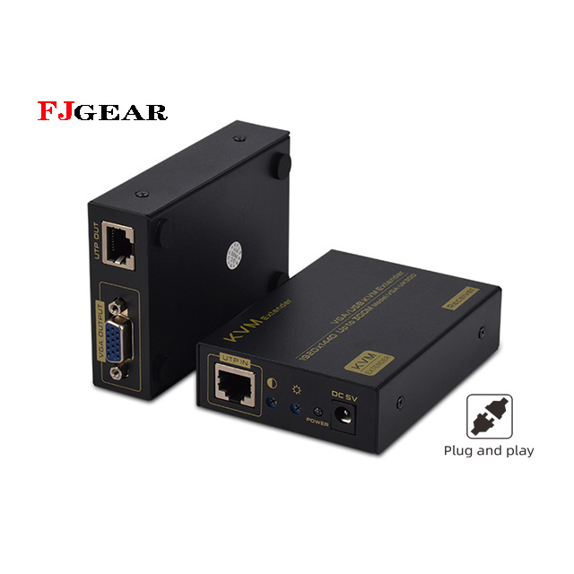 FJGEAR KVM Extender 300 meters for VGA/USB  portKVM extender usb 300m VGA,SVGA,XGA,UXGA