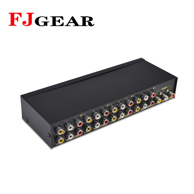 Manual 8 ways switcher RCA 8X1 av video audio switch