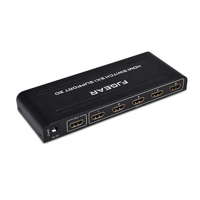 FJGEAR 5X1 HDMI remote control Switch 5 port HDMI Switch