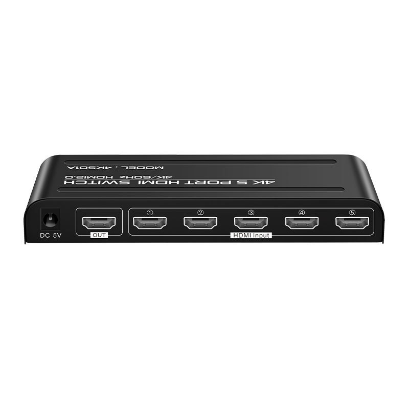 FJ-4K501i Fjgear 5 port hdmi1.4 HD video switcher 4K five devices switch freely 60Hz witch remote controller