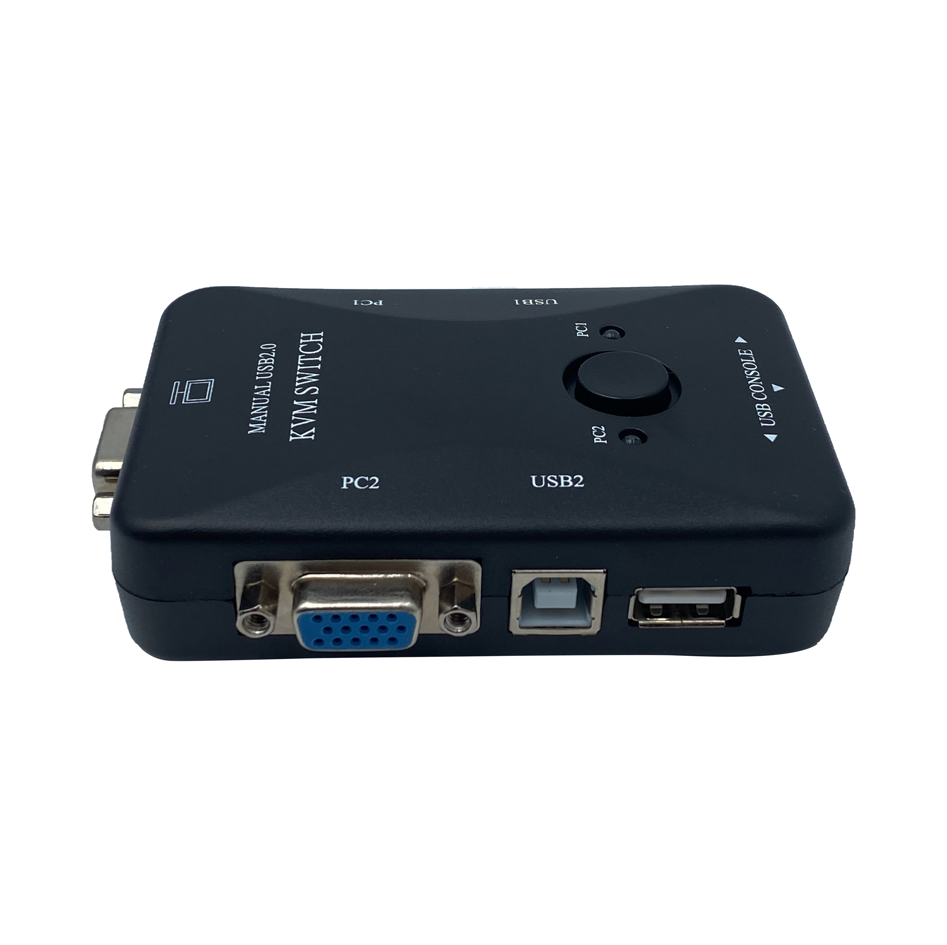 FJ-2UK-T(With ordinary line) Fjgear 2 port usb vga kvm switch manual button switch plastic shell with pure copper wire