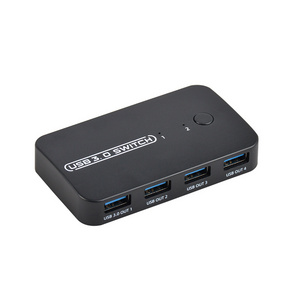 FJ-U302 Fjgear usb3.0 2 in 4 out usb sharing switch 2 computers share 4 usb devices plug and play HD