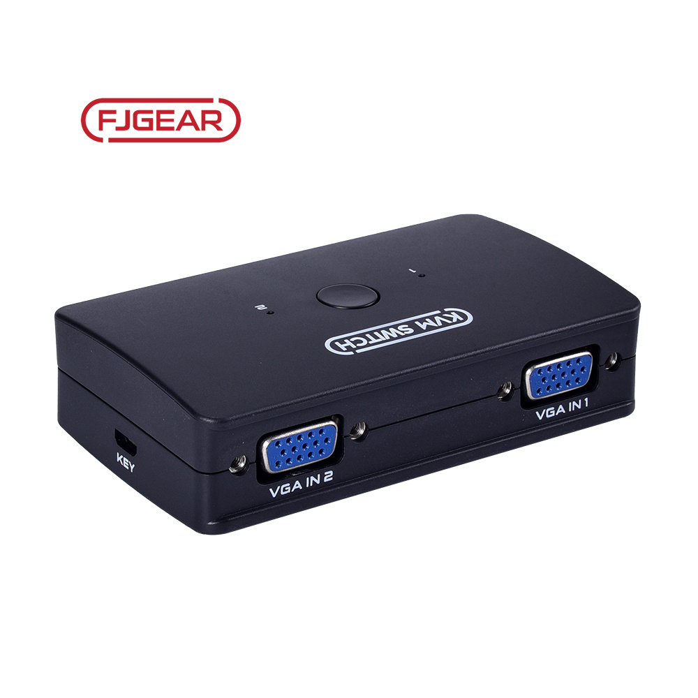 FJ-210UK fjgear 2 port auto vga video switch over ip hd uhd 4k hdmi ethernet vga kvm switch