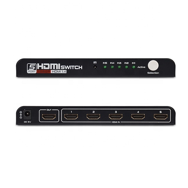 FJGEAR 5X1 HDMI remote control Switch 5 port HDMI Switch