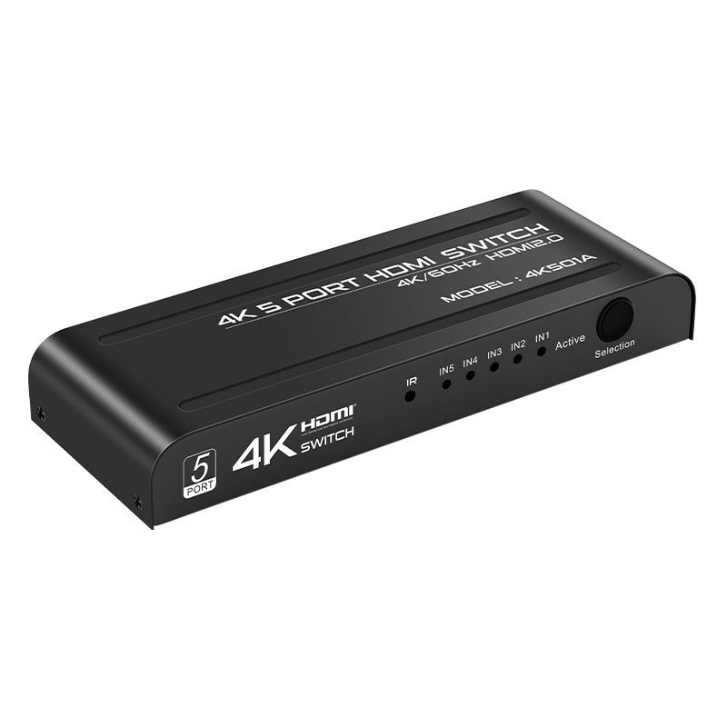 FJ-4K501i Fjgear 5 port hdmi1.4 HD video switcher 4K five devices switch freely 60Hz witch remote controller