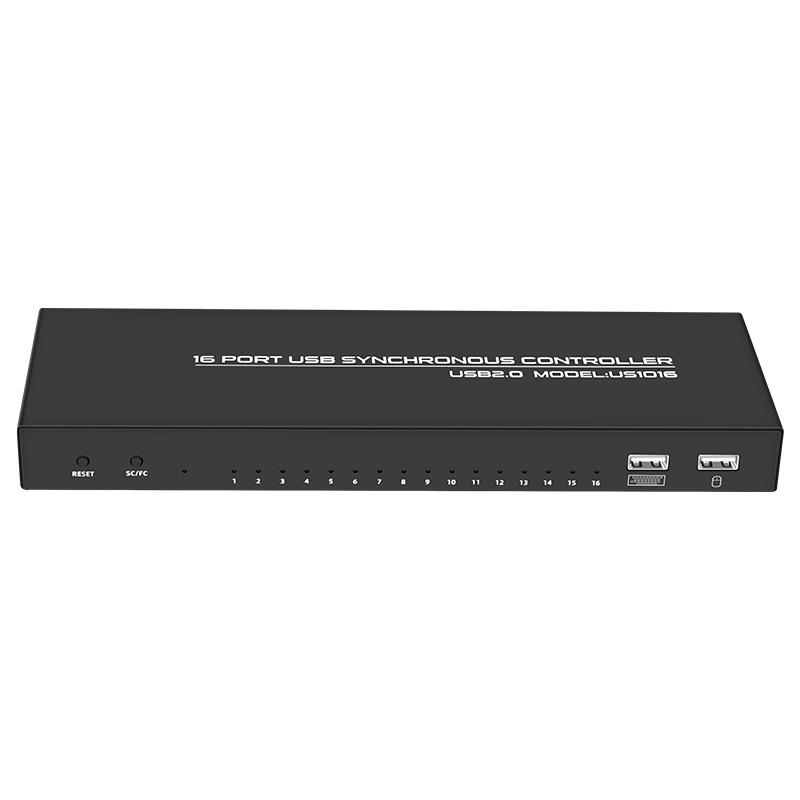 FJ-US1016 Fjgear Hotkey Osd High Definition Multi-Platform Long-Distance Usb 2.0 16 Ports Kvm Switch For Windows Synchronous