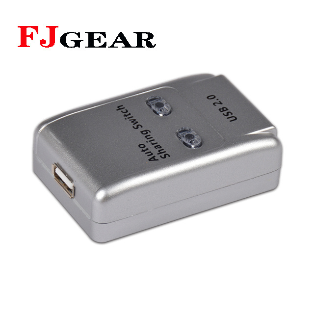 FJGEAR hot selling  durable and high quality  2 computer share 1 printer device usb 2.0 auto sharing switch