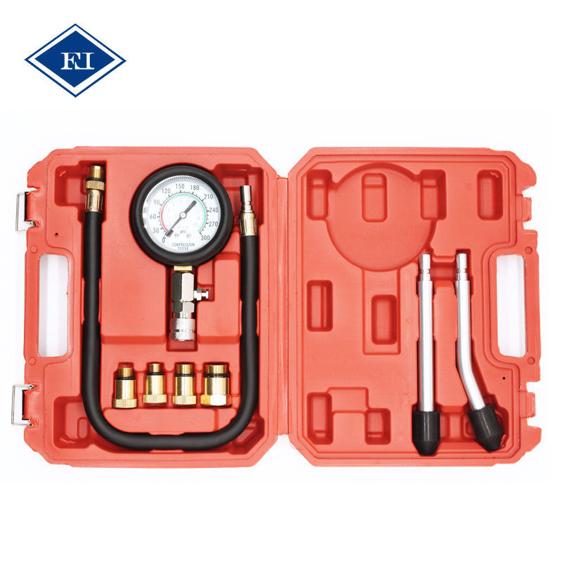 Full Function Auto Engine Analyzer Cylinder Compression Meter Fuel Pressure Tester Gauge Testing Cylinder Leak Detector Tool Kit