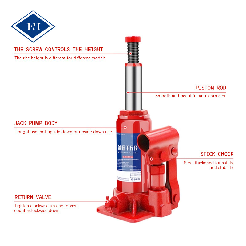 Portable Hydraulic 2 ton 3 ton 5 ton 8 ton 10 ton 12 ton 16 ton 20 ton Capacity Adjustable Scissor Bottle Steel Jack