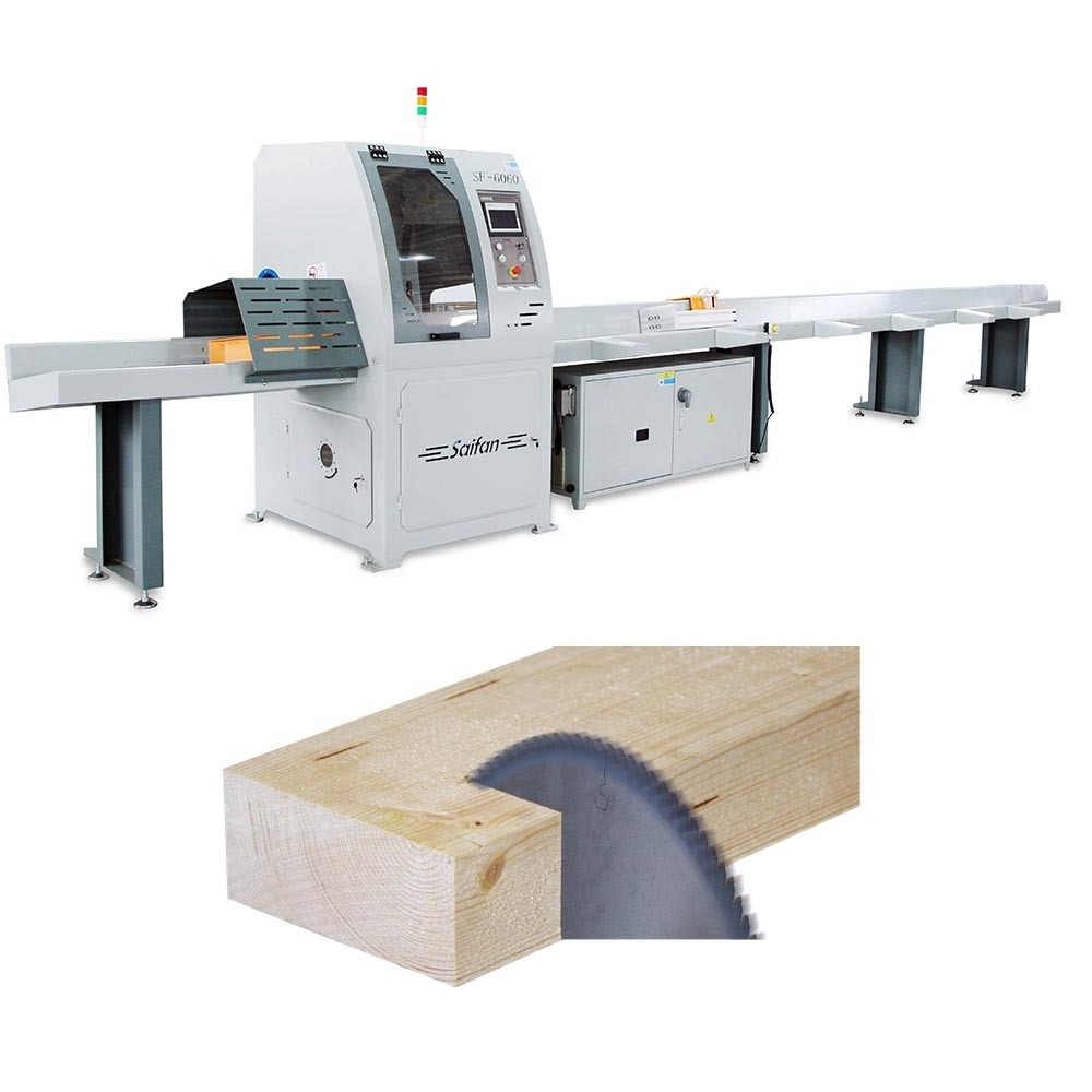 SF6060 China High Accuracy Automatic CNC Hydraulic Wood Pallet Cutting Saw Machine for Sawmill