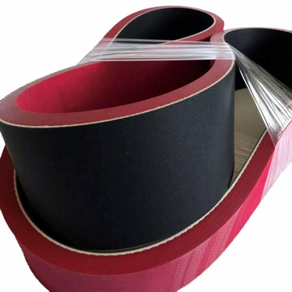 Red Rubber Coating Black Rubber Flat Belt Pulling Belt 1700x80x14