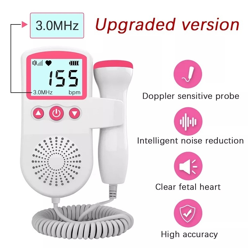 2023 best quality doppler baby - baby heart monitor - fetal doppler medical grade fetal doppler baby heart monitor for pregnancy