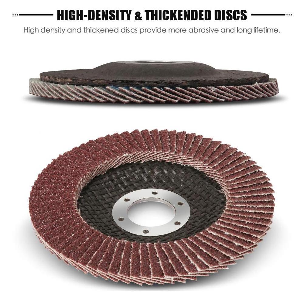 Flap Disc- Type 27 Angle Grinder Disc - Precision Shaped Grain - Metal Grinding and Blending - 4.5