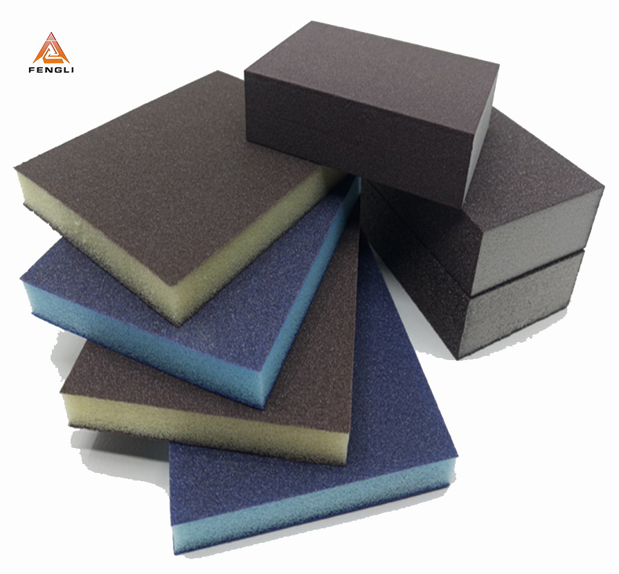 Multifunctional aluminum oxide abrasive sand paper sanding sponge block for wood metals