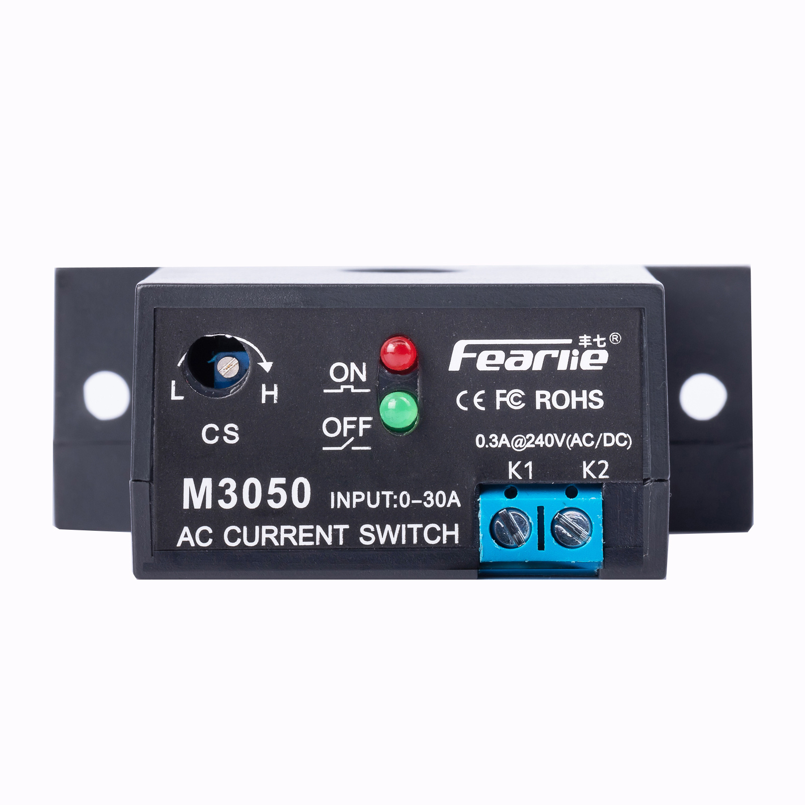 Current Sensing Switch detects alternating current (AC) flow in a single circuit current sensing switch