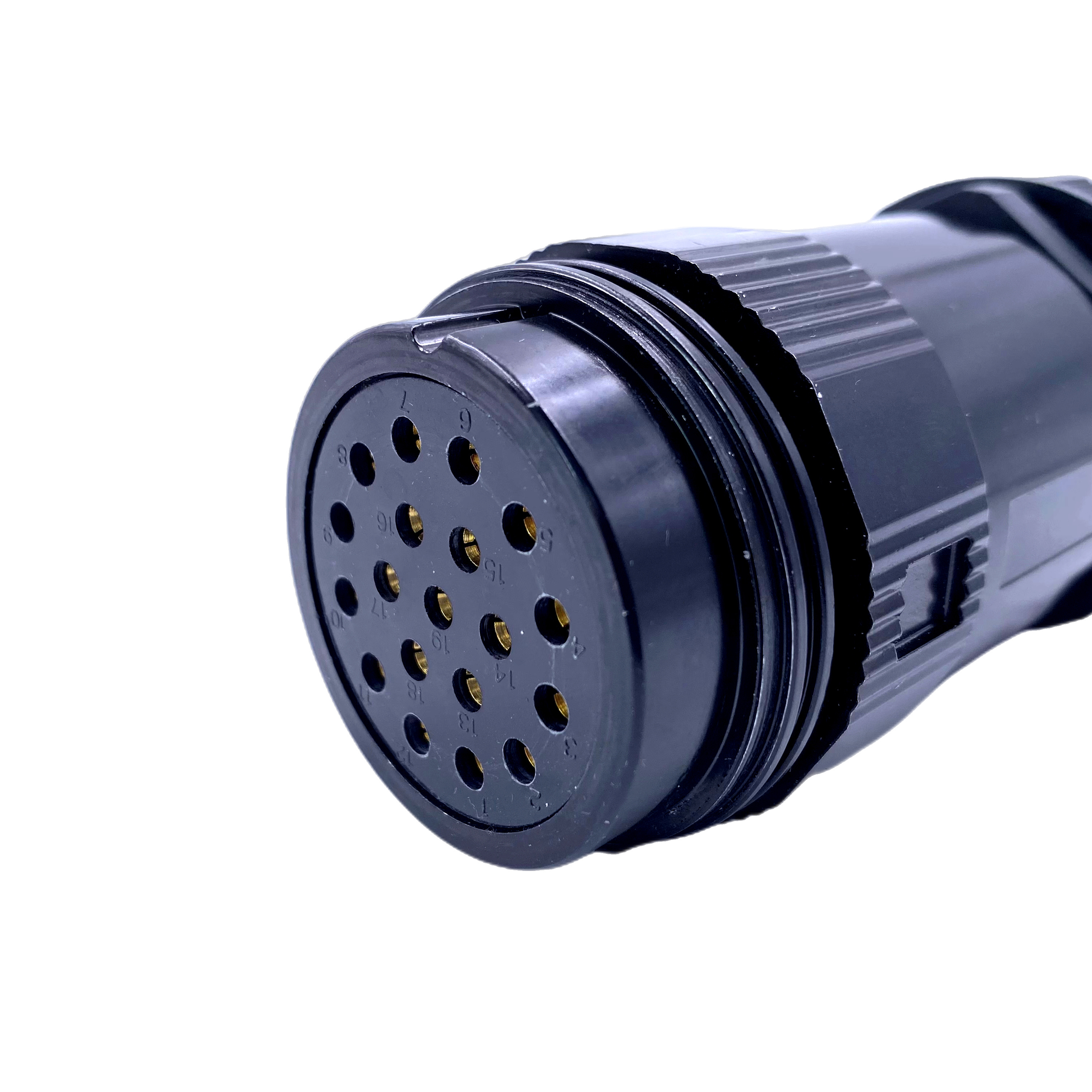 Waterproof Electrical industrial Connector Black 19 Pin Power Socapex Male Plug Female Socket Inline Power Connector