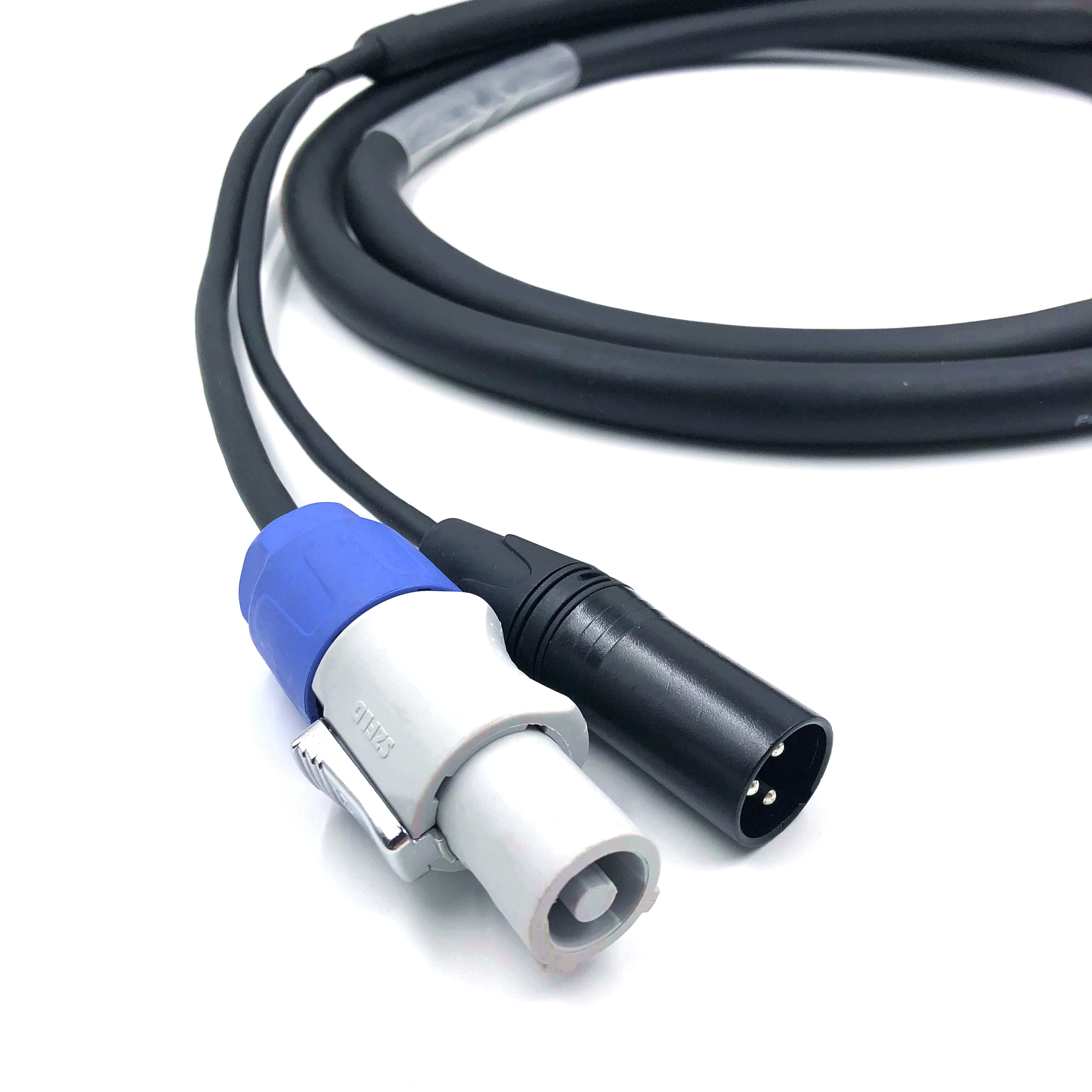 powerCon XLR Power DMX Combi Combo Cable  3*1.5mm^2 1.5M Can be Customized