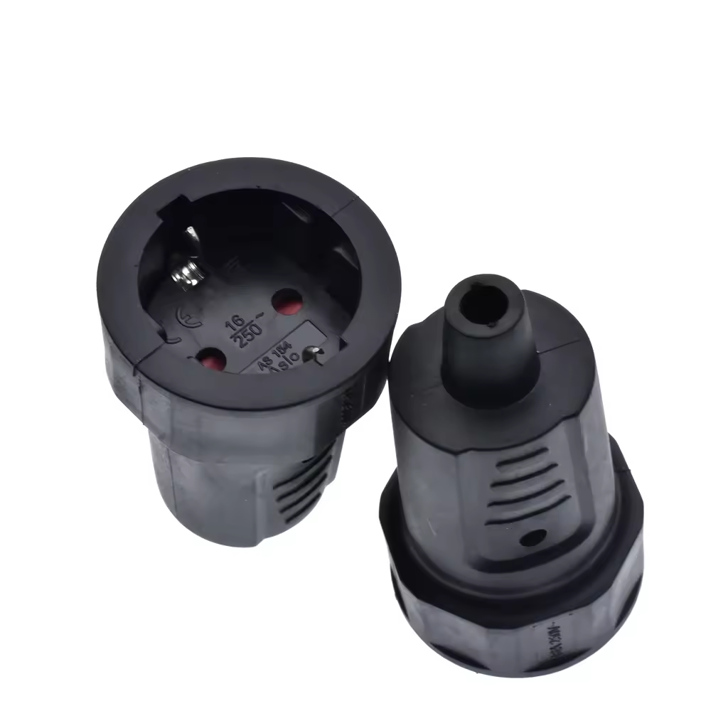 European 16A Grounded Industry Assemble Wiring Plug EU Schuko Germany Power Female Male Plugs