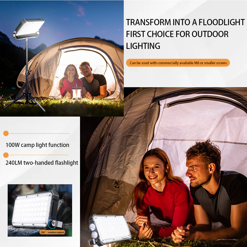 20000Mah Rechargeable Multi Functional Portable Outdoor Light LED Camping Lantern with Flashlight Torch