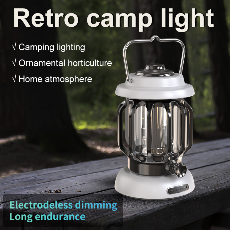 200LM hot sale IPX4 Tent camping accessories camp lamp Power bank 20000mah camping lantern Retro lamps