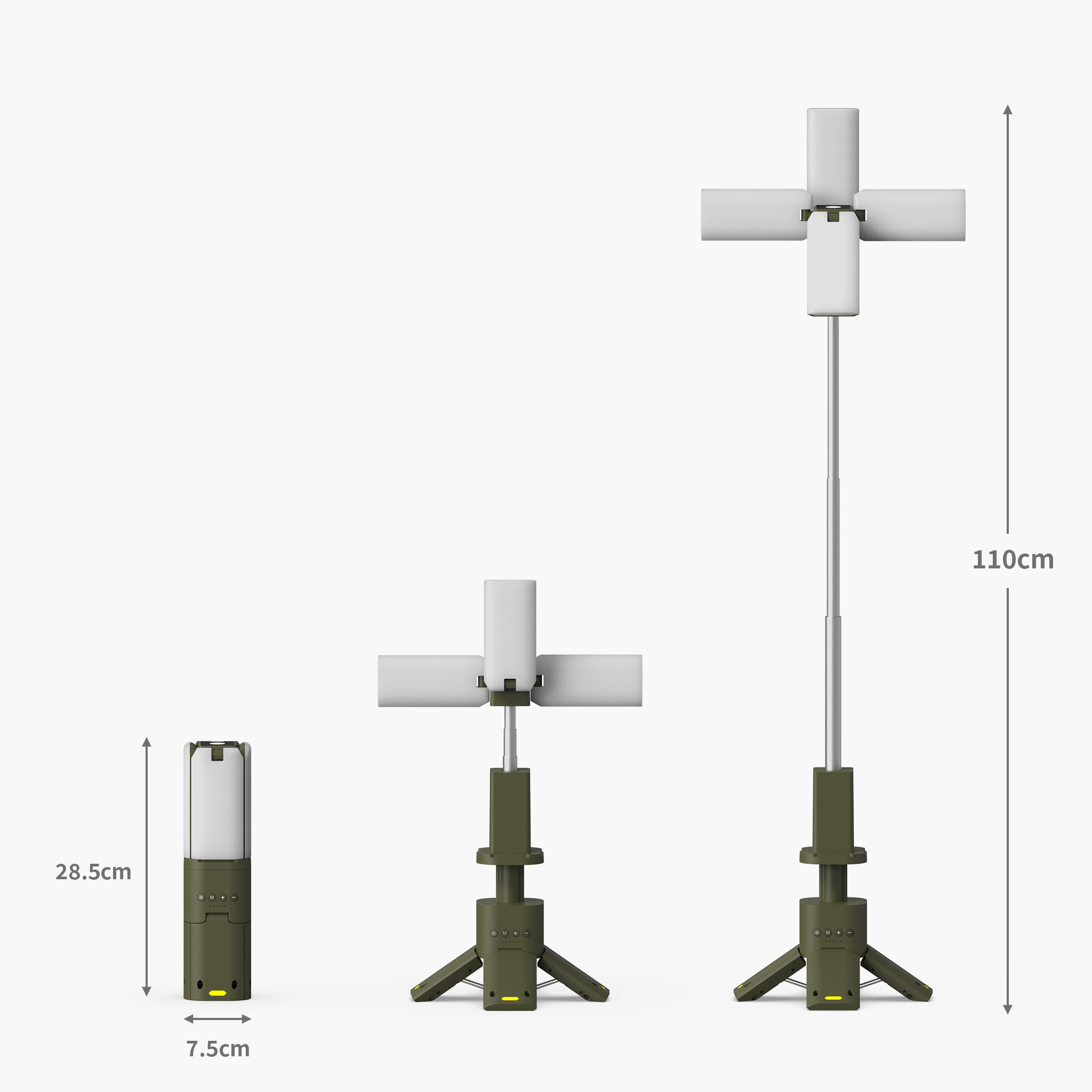 4 Panel 6000Lm Aluminum Alloy Tripod Worklight Telescoping Work Light Usb Magnetic Camping Garage Rechargeable Led Work Light