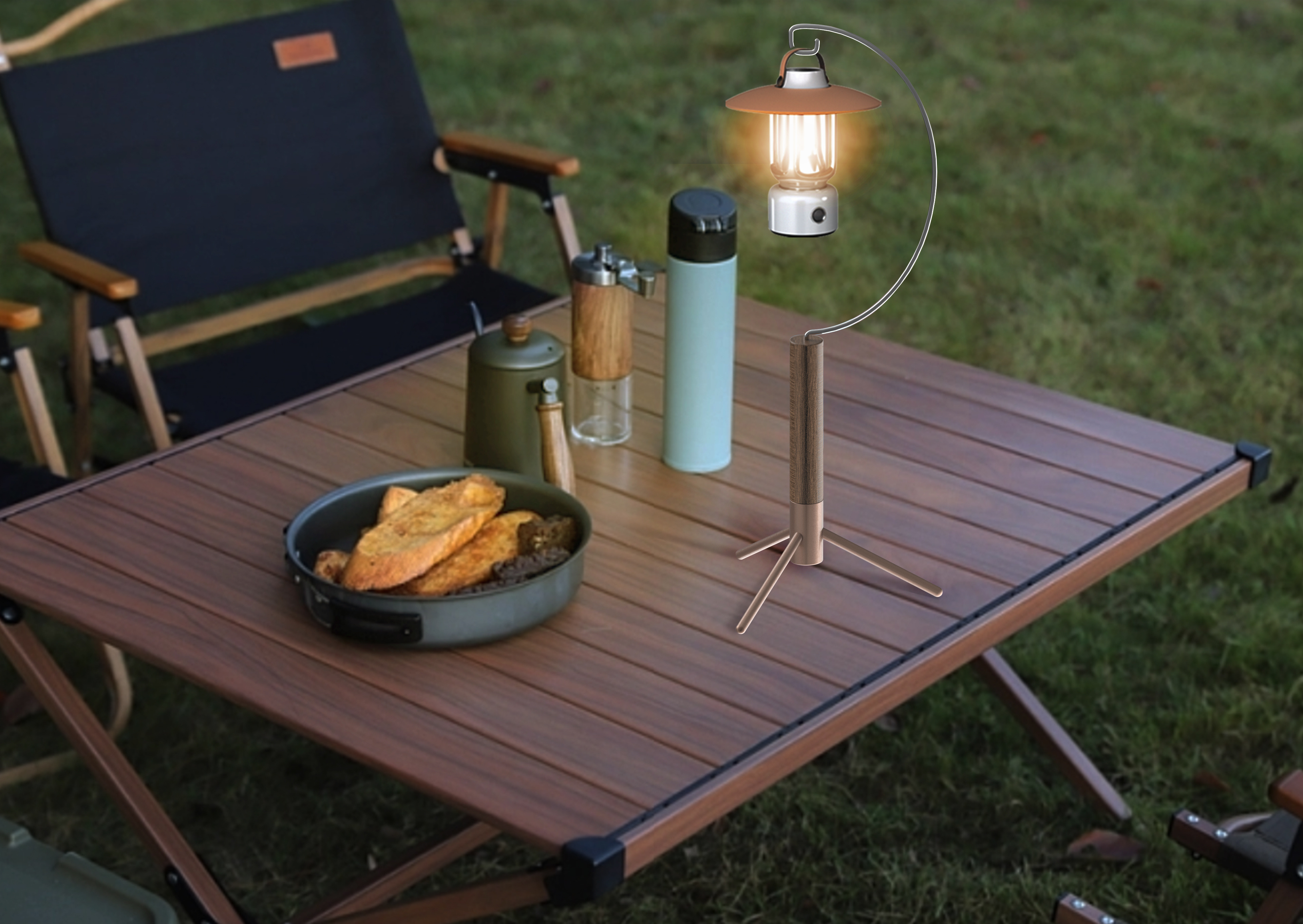 Portable Camping lamp Stand  Small outdoor light Holder  lantern Holder