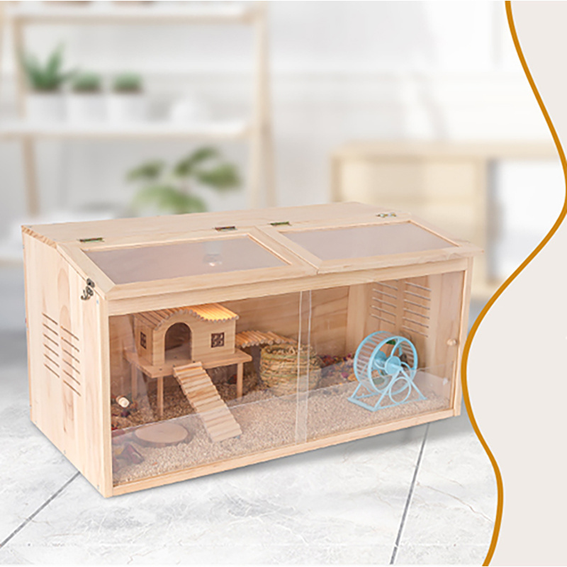 Small Animal Carrier Pet Hamster Wooden Cage pet cages Hamster House