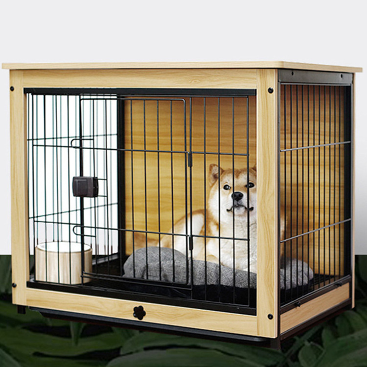 Small Solid Wooden Pet House for Living Room Outdoor Cat Litter Box and Sturdy Durable Dog Crate