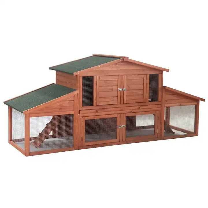 Small Commercial Chicken Coop Solid Pattern Wood Steel Stainless Steel Bamboo Pet House Design Free Range Chicken House