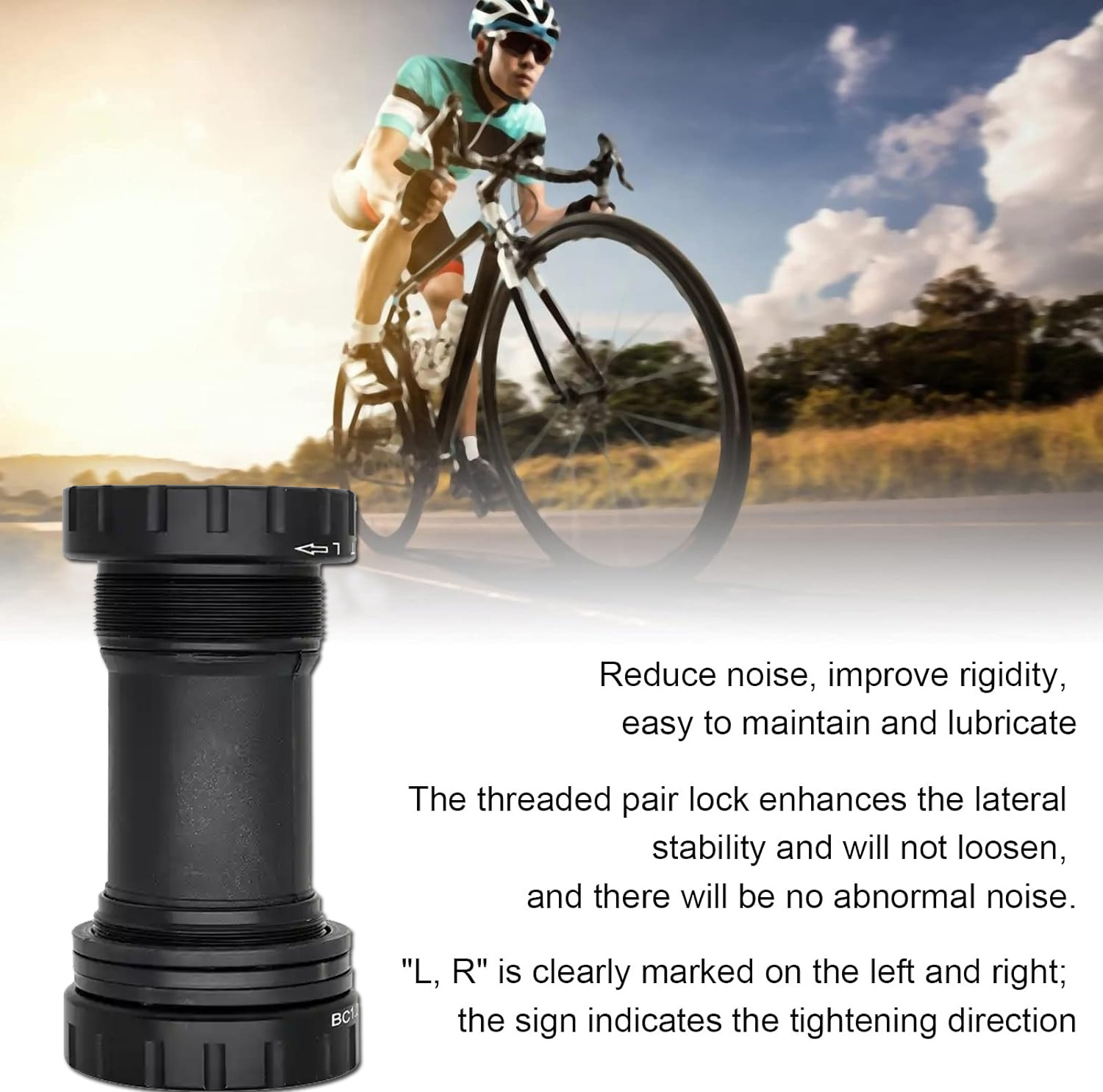 BSA BB91 Bicycle Bottom Bracket Screw/Thread Type BB DIY Bike Accessory Bike Thread Type Crankset Bearings Bike Bottom Bracket