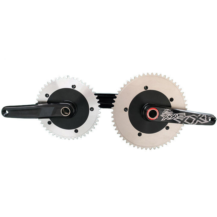 Aluminum Alloy 130BCD Bicycle Crankset 47T Square Hole Single Speed road Bike Crank Set Chain Wheel Tooth Plate Sprocket