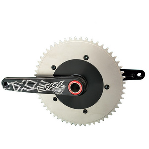 Aluminum Alloy 130BCD Bicycle Crankset 47T Square Hole Single Speed road Bike Crank Set Chain Wheel Tooth Plate Sprocket