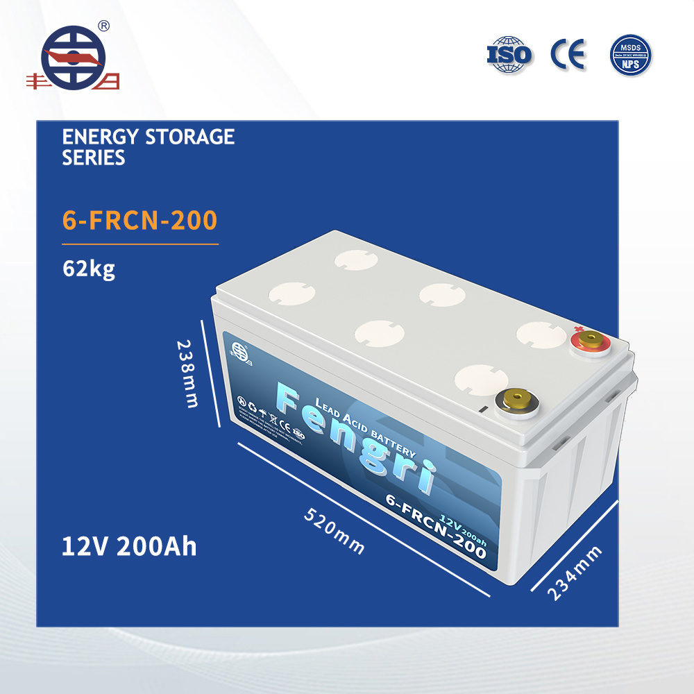 12 Volt Solar Battery 12V 200AH Factory Price Storage Battery AGM Sealed Lead Acid Battery